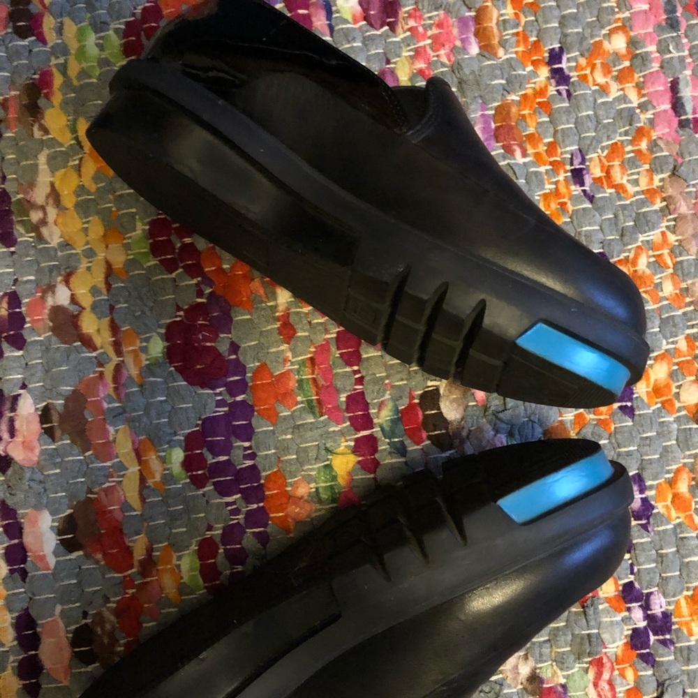 Black leather Camper slip-on  shoes